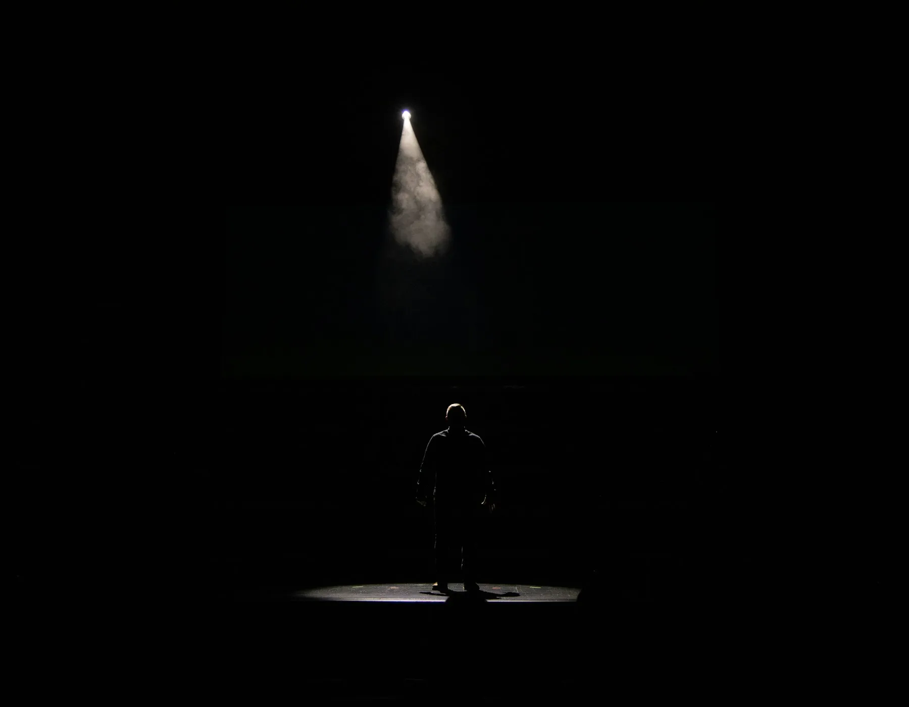 A Marquee dancer alone in the spotlight