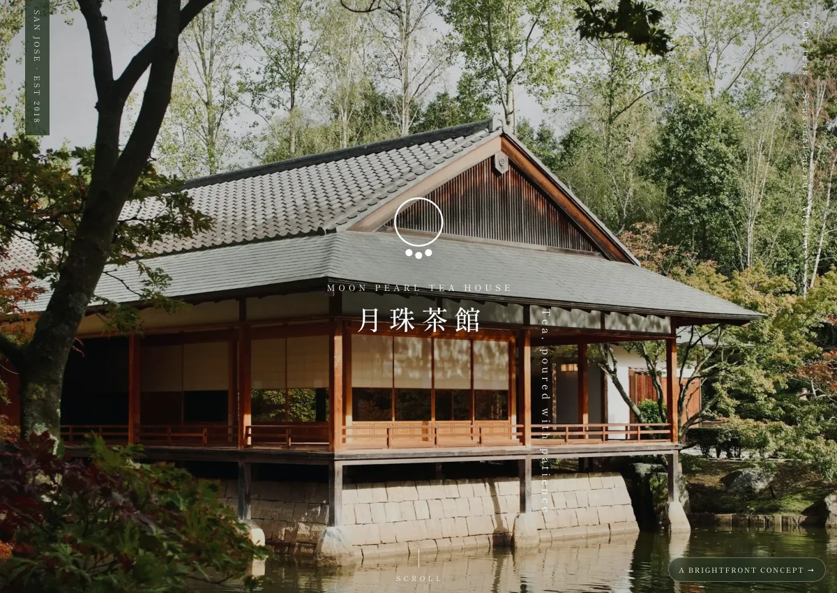 Moon Pearl Tea House — boba tea shop website concept by BrightFront